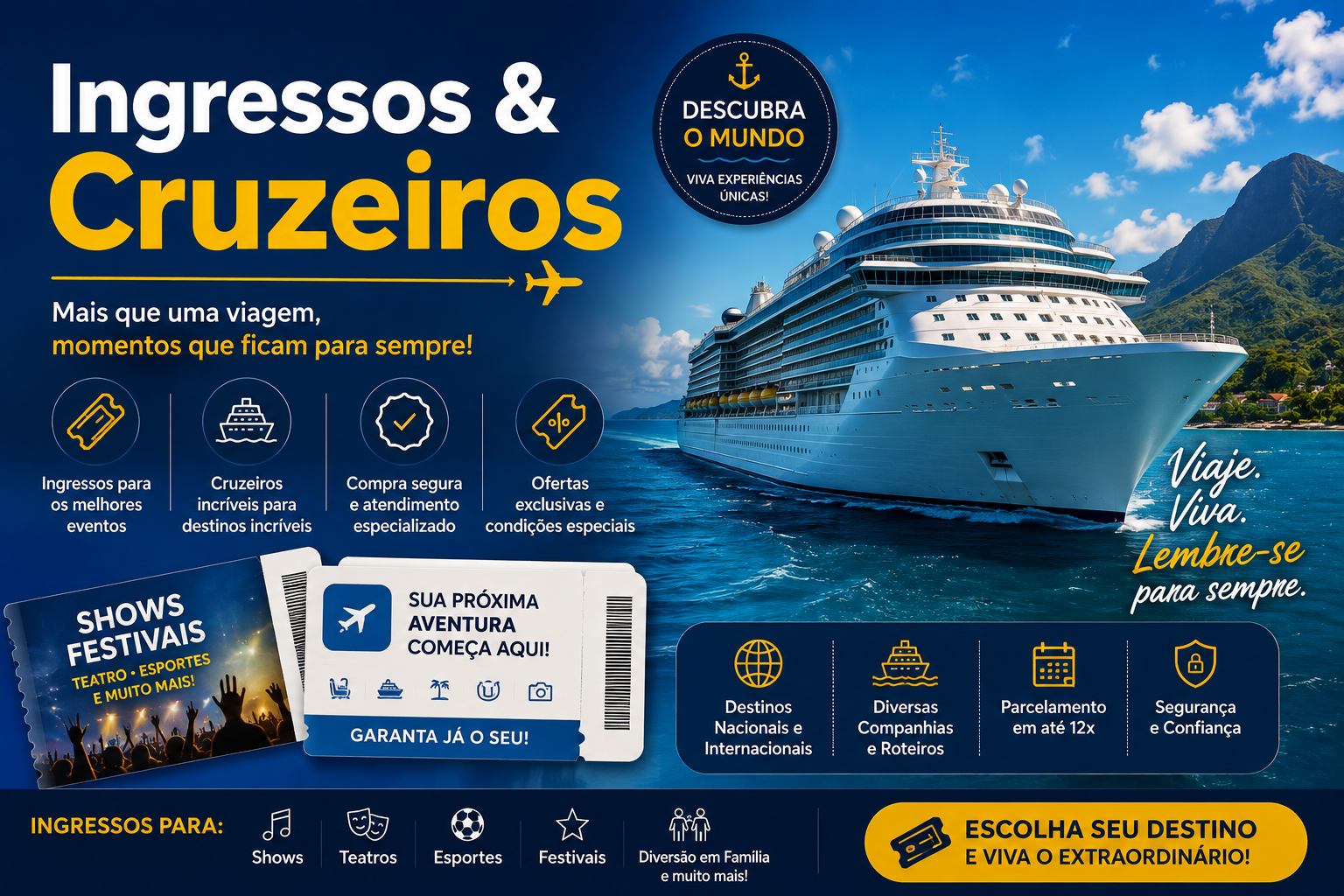 Ingressos e Cruzeiros